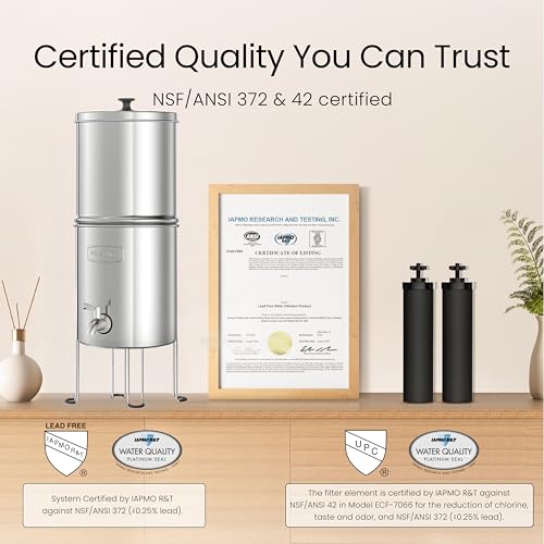TK15-A-FS Gravity Water Filter System, NSF/ANSI 42&372 Certified