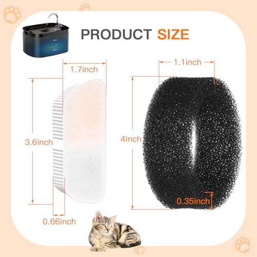 Cat Water Fountain Filters for 84oz