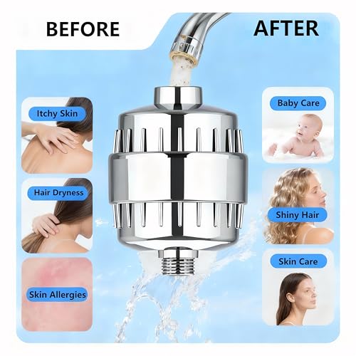 2 Pack Cartridges Shower Filter for Hard Water