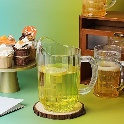 Tessco 12 Pcs Plastic Pitchers 60 Oz Clear Water Beer Jug Large (12 Count)