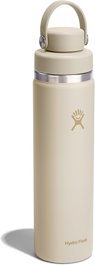 Hydro Flask Water Bottle - Insulated Stainless Steel - Wide Mouth Flex Chug Lid, Non Spill, Leakproof in 24 Oz Coconut Cream