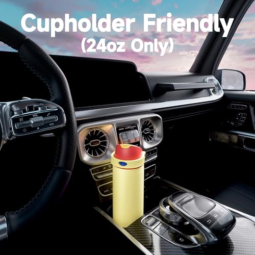 24 oz Insulated Water Bottle with Straw