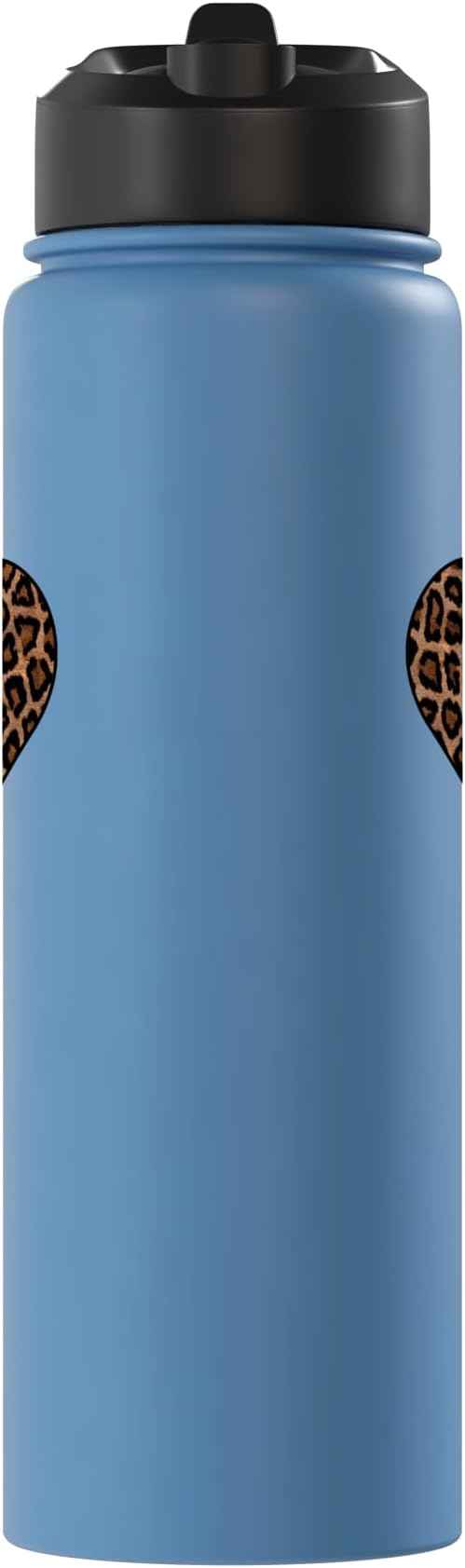 Heart Love Cheetah Leopard Tiger | Wild Animal Print Stainless Steel Insulated Water Bottle
