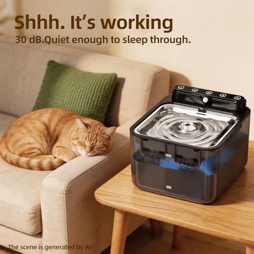 Wireless Cat Water Fountain Battery Operated