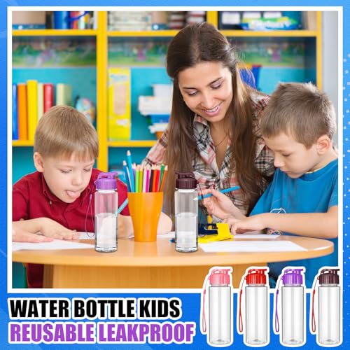 20 Pcs 17 Oz Plastic Water Bottles Bulk Sports