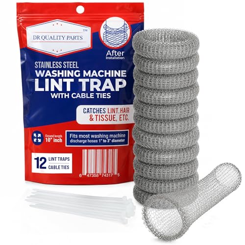Washing Machine Lint Trap Stainless Steel 12 (12 Count)
