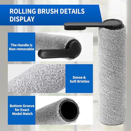 Replacement Roller Brushes & Filters for Tineco S7 Pro FW200300US (4 Count)