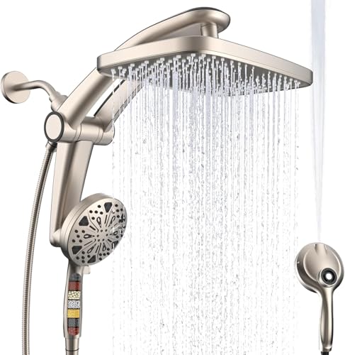 12 Inch High Pressure Rain Shower Head with Handheld Spray Combo