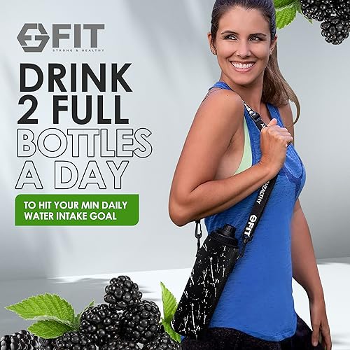 32 oz Glass Water Bottle with Time Marker