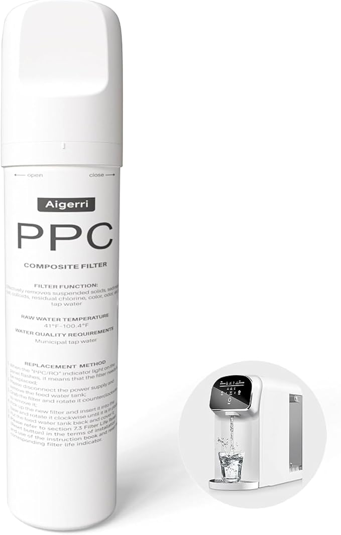 PPC Filter Replacement Cartridge - 60-90 Day Lifespan, Superior Filtration, Easy Twist-In Design for Countertop Water Filter System