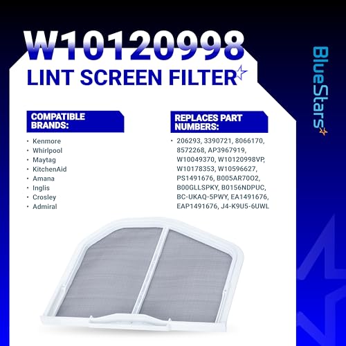 Stainless Steel W10120998 Dryer Lint Screen Filter for Whirlpool