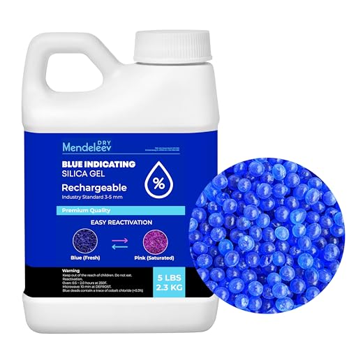 5 Lb Blue Indicating Silica Gel Drying Desiccant Beads