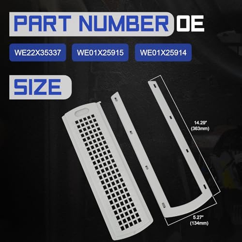 WE22X35337 Lint Screen Cover Grid & Slide Guide Assembly for GE Hotpoint