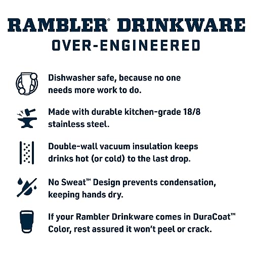 Rambler 25 oz Tumbler with Handle and Straw Lid
