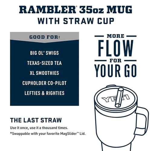 Rambler 35 oz Tumbler with Handle and Straw Lid