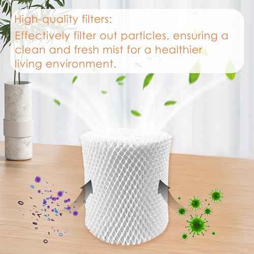 4 Pack Large Room Humidifier Filters Replacement Wick Filters Compatible with Canopy Humidifier Plus ONLY （5.5L）