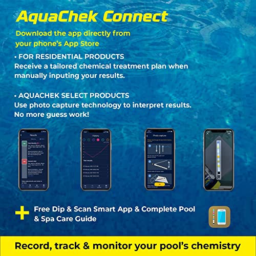 Yellow 4 Way Pool and Spa Test Strips (100 Strips)
