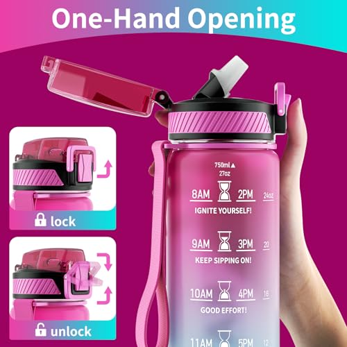 Water Bottle with Straw