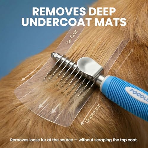 Poodle Dematting Fur Rake Comb Brush for Dogs and Cats