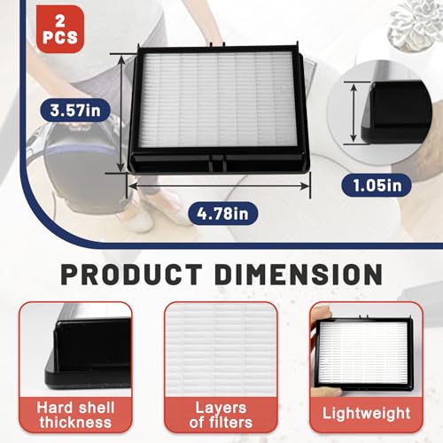 2 Pcs HF1000 HEPA Replacement Filters Compatible Oreck Buster BB1000 Vacuum (2 Count)