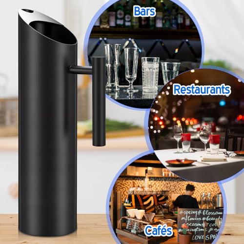 3 Pack 70oz 2l Stainless Steel Water Pitcher Modern Metal Pitcher with Ice Guard Silver Carafe Drink with Handle or Iced Hot Drink Tea Juice Coffee Beer (3 Count)