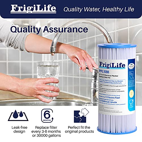 FXHSC 5 Micron 10" x 4.5" Whole House Pleated Sediment Filter for Well Water (3 Count)