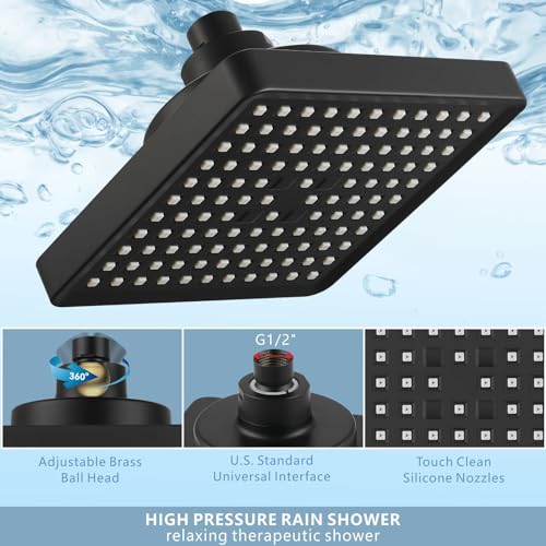 High Pressure Rain Shower Head with Filtered