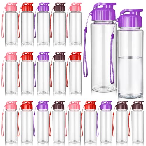 20 Pcs 17 Oz Plastic Water Bottles Bulk Sports