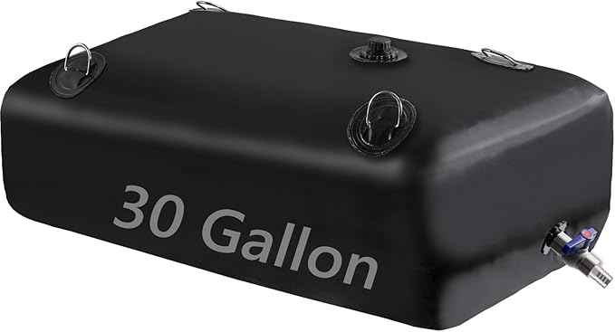 Foldable Portable Water Tank - 30 GAL Large Water Storage with 3/4" PVC Spigot and Hose Kit for Camping, Garden, Emergency Use
