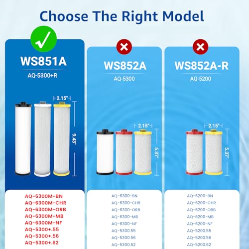 WS851 Filter Replacement for Aquasana® AQ (3 Count)