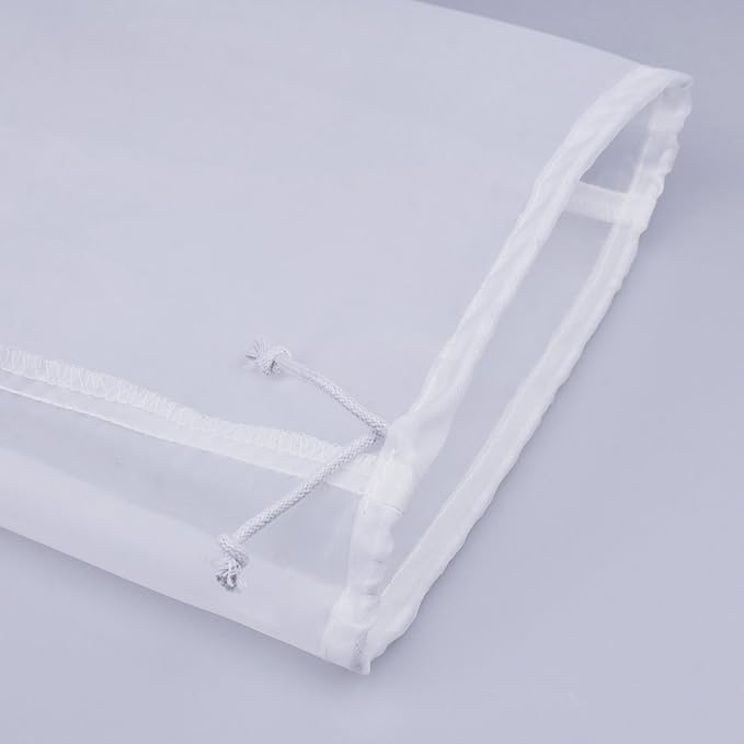 75 Micron Nylon Straining Bag Fine Mesh Food Strainer Filter Bags for Nut Milk, Green Juice, Cold Brew, Home Brewing (17.72" x 11.81")