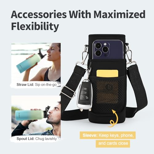 40 oz Insulated Water Bottle with Straw