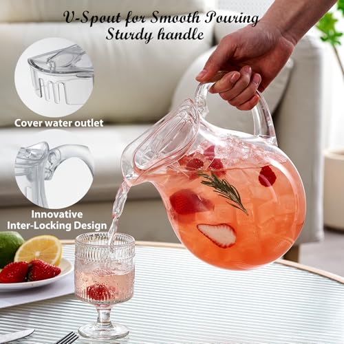 2 Quart Plastic Pitcher with Lid
