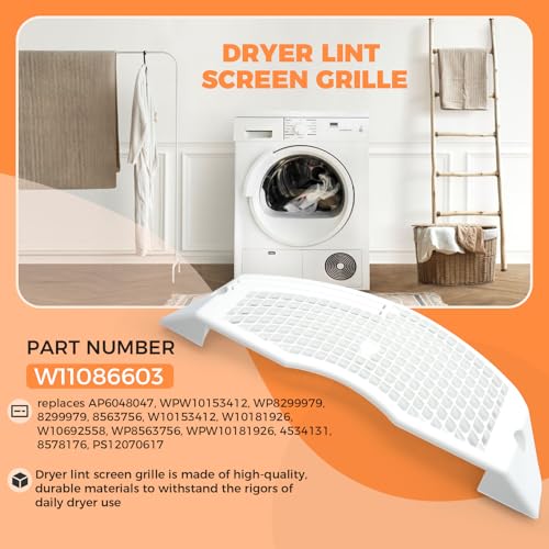 W11086603 Dryer Lint Screen Grille for Whirlpool Kenmore Maytag KitchenAid