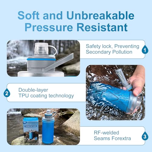 700ml Collapsible Water Filter Bottle