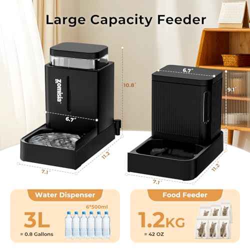 Automatic Cat Feeder and Water Dispenser Set