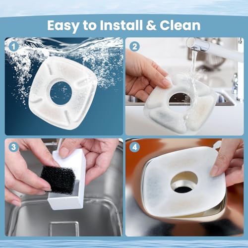 24 Pack Cat Water Fountain Replacement Filters (24 Count)