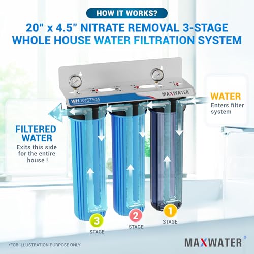 3 Stage Whole House Water Filter System Nitrate Removal
