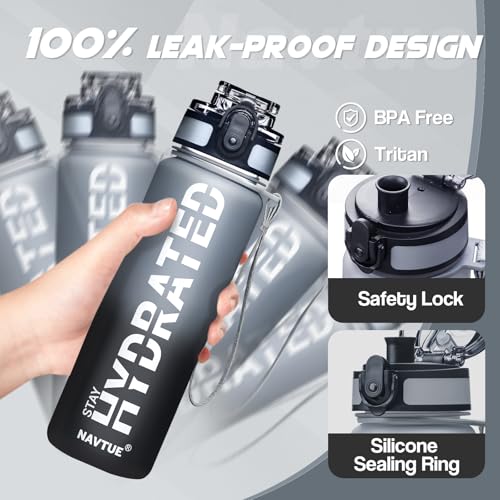 Water Bottle 16.9 oz Motivational Time Marker Tritan Bottle