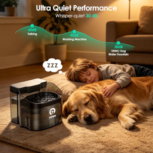 11L 372oz Large Dog Water Fountain