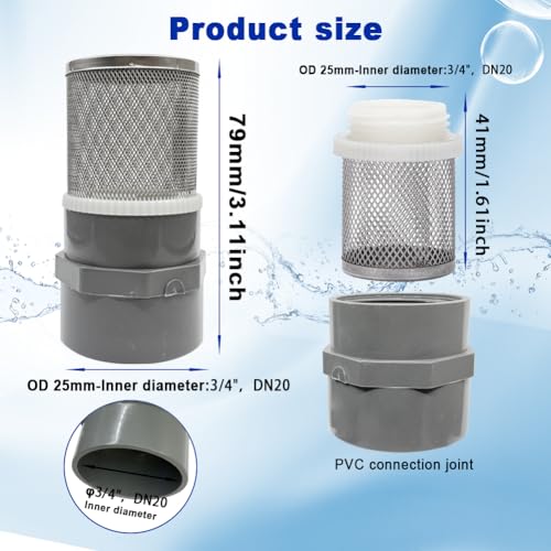 3 4" Stainless Steel Filter Cover Connected to 3