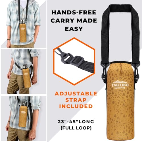 Tactiko Stainless Steel Wide Mouth Water Bottle