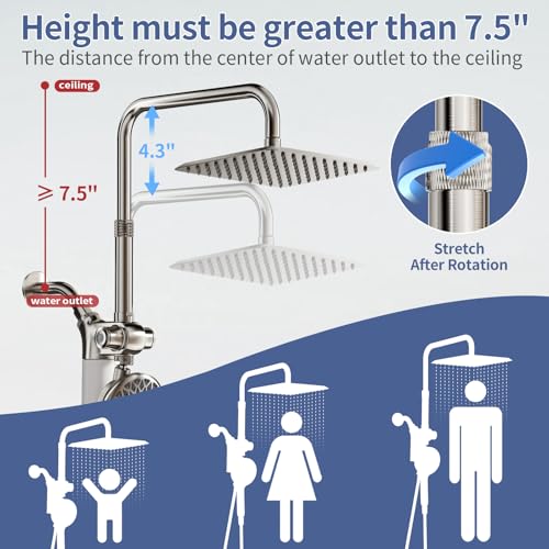 Filtered Rain Shower Head with Handheld Spray Combo