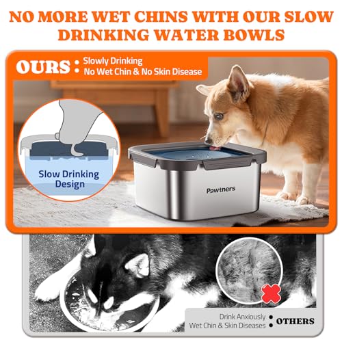 Stainless Steel Dog Water Bowl No Spill