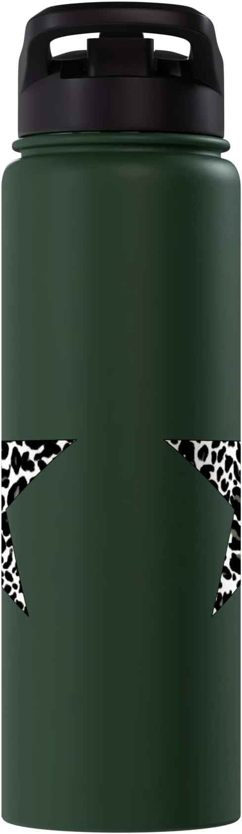 Star Shape - Cute Cheetah Leopard Print Graphic Stainless Steel Insulated Water Bottle