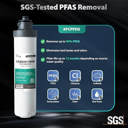 SGS Tested PFAS Removal Carbon Block Replacement Water Filter Cartridge FCPFDS for DS4 Series