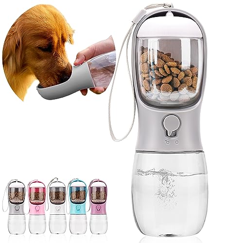 Dog Water Bottle with Food Container