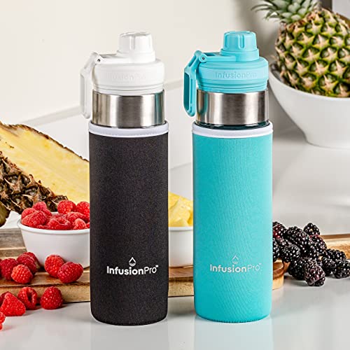 24 oz Fruit Infuser Water Bottle with Twist Cap Lid