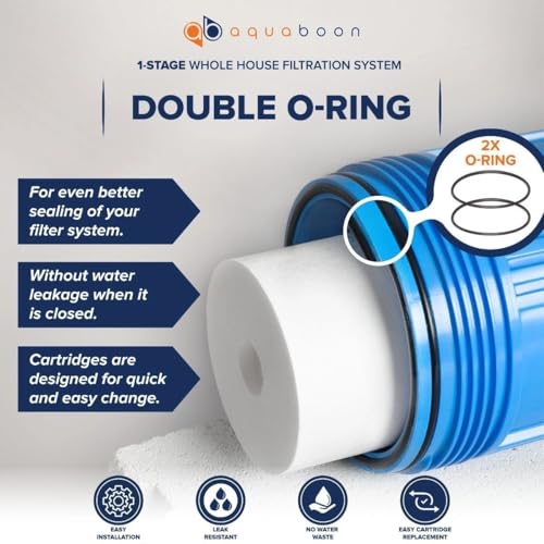 Whole House Water Filter System for Well Water with 5 Micron 10x4.5 Purification Reducing Sediment Cartrige