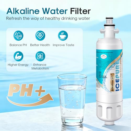 Alkaline ADQ36006101 Water Filter Replacement for LG LT700P (3 Count)